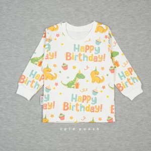 ست بچگانه بلوز و شلوار Happy Birthday (عمده) | سپیدپوش