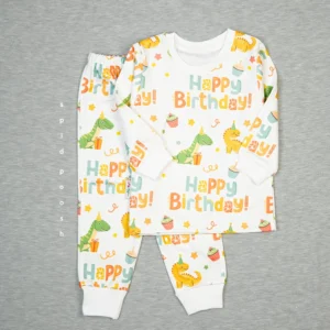 ست بچگانه بلوز و شلوار Happy Birthday (عمده) | سپیدپوش
